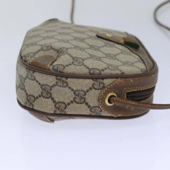 GUCCI GG Supreme Web Sherry Line Shoulder Bag PVC Beige Red 89 02 066 Auth 84927 - Picture 6 of 16